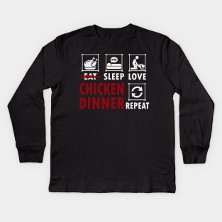 Eat Sleep Pubg Repeat X Love Kids Long Sleeve T-Shirt